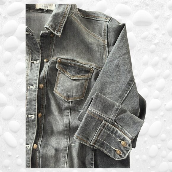 Addition Elle Jean Jacket with Sequined Scull - 2X - NWT - Picture 7 of 15